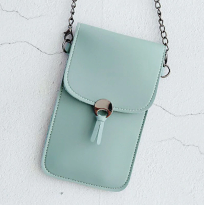 Fancy Touch Screen Waterproof Leather Crossbody Phone Bag (60% Discount Today) Light Blue