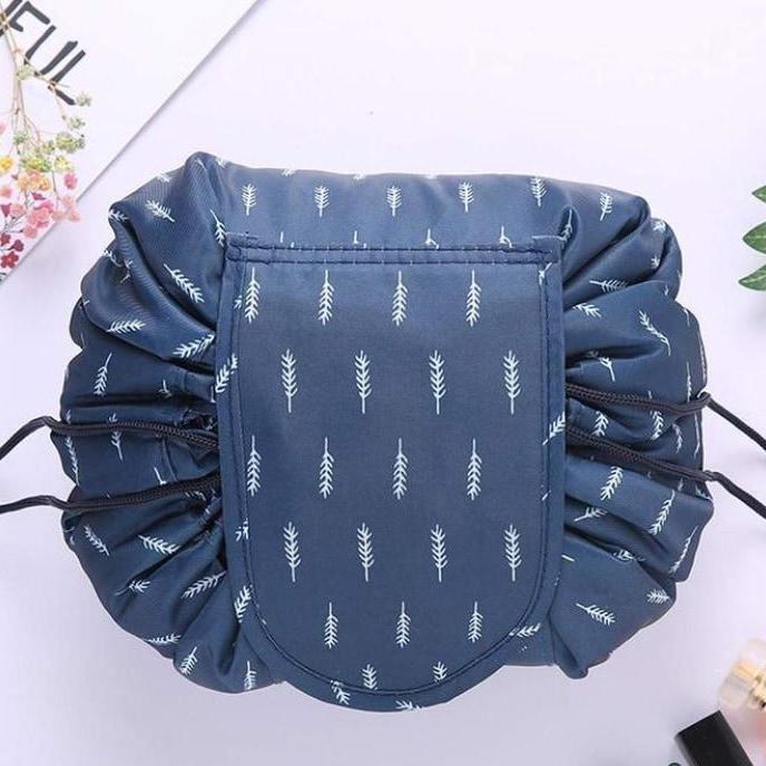 Lazy Drawstring Quick Makeup Bag Blue Feather / 1 Bag 50% Off Beauty