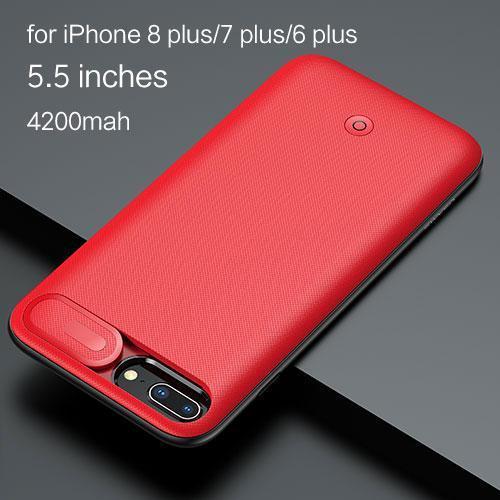 Chargercases For Iphones Iphone 8Plus/7Plus/6Plus / Red