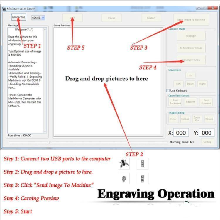 High Speed Laser Engraver With Protective Glasses