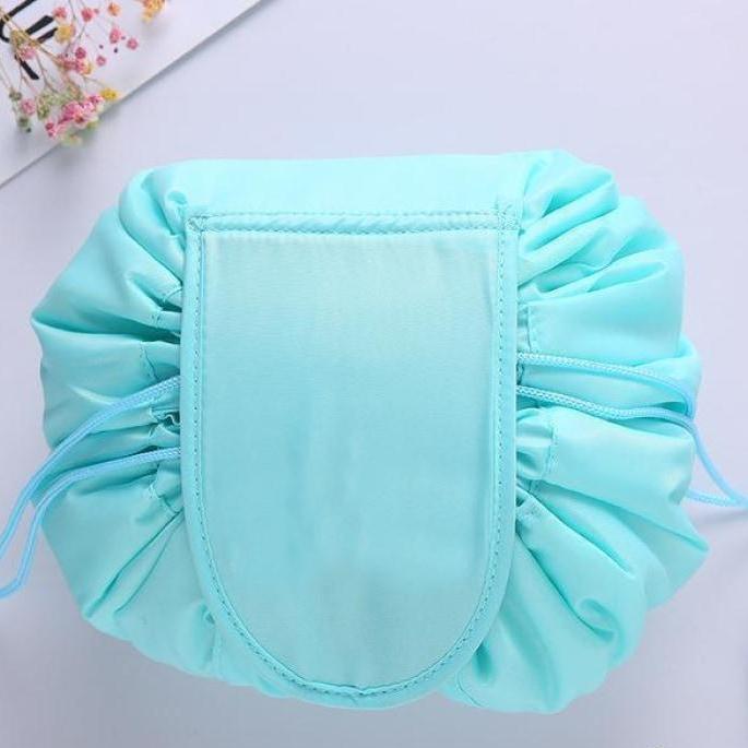 Lazy Drawstring Quick Makeup Bag Aqua / 1 Bag 50% Off Beauty