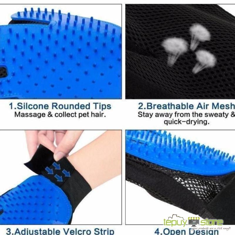 Pet Grooming Deshedding Brush Glove (For Cats/dogs)