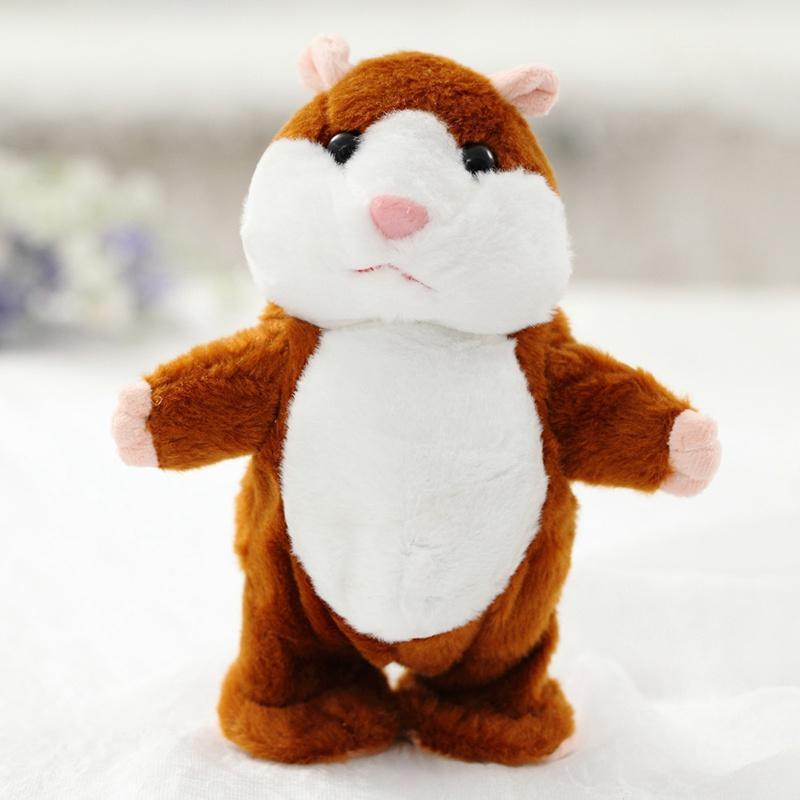 The Talking Hamster Plush Toy Dark Brown