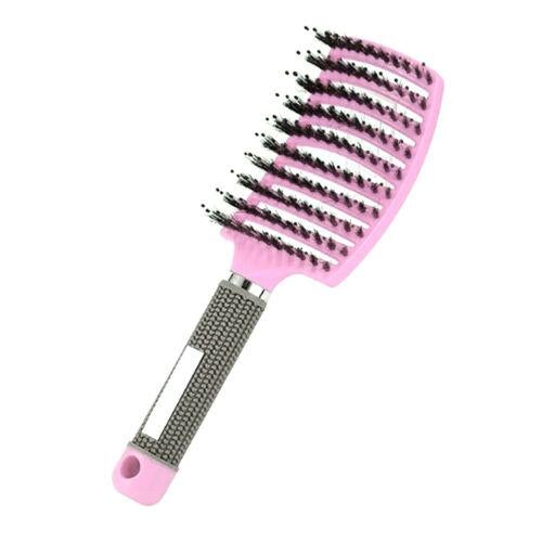 Detangler Bristle Nylon Hairbrush Pink