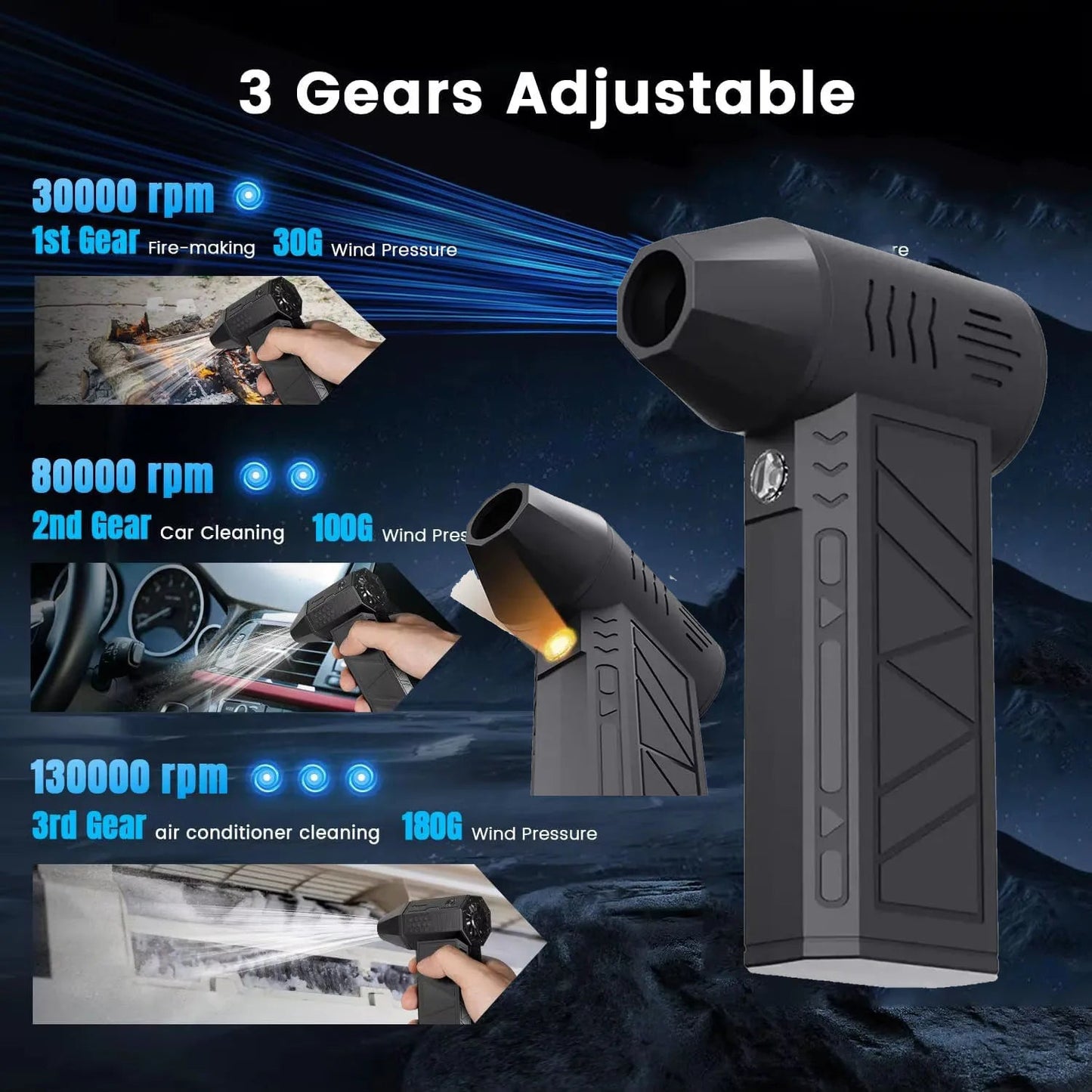 BranRok™ LED Turbo Electric Blower