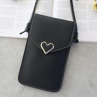 Fancy Touch Screen Waterproof Leather Crossbody Phone Bag (60% Discount Today) Black P