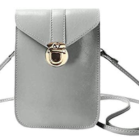 Fancy Touch Screen Waterproof Leather Crossbody Phone Bag (60% Discount Today) Grey
