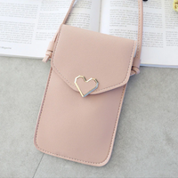 Fancy Touch Screen Waterproof Leather Crossbody Phone Bag (60% Discount Today) Pink O