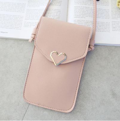 Fancy Touch Screen Waterproof Leather Crossbody Phone Bag (60% Discount Today) Pink O