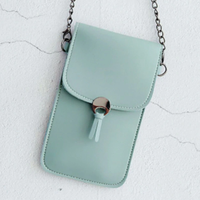 Fancy Touch Screen Waterproof Leather Crossbody Phone Bag (60% Discount Today) Light Blue