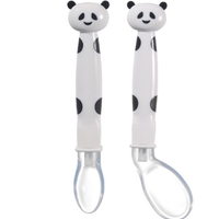 2Pcs Bendable Baby Spoon Fork Set Panda