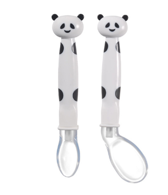 2Pcs Bendable Baby Spoon Fork Set Panda