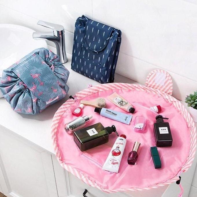 Lazy Drawstring Quick Makeup Bag Beauty