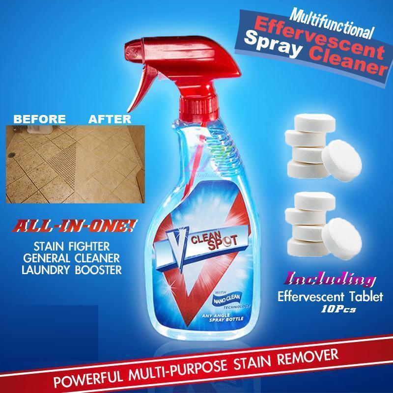 Multifunctional Effervescent Spray Cleaner 10 Pc No Bottle