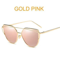 Cats Eye Sunglasses 6627 Gold Pink