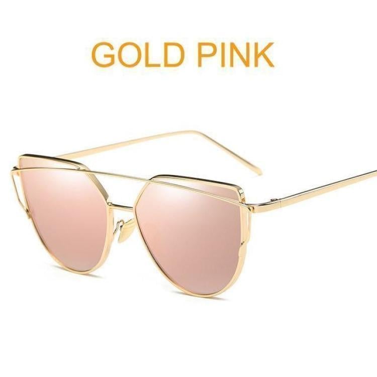Cats Eye Sunglasses 6627 Gold Pink