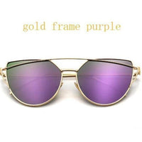 Cats Eye Sunglasses 6627 Gold Purple
