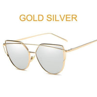 Cats Eye Sunglasses 6627 Gold Sliver
