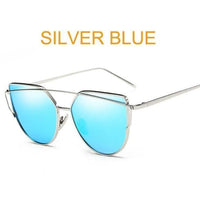 Cats Eye Sunglasses 6627 Silver Blue
