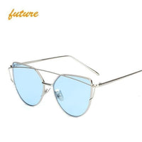 Cats Eye Sunglasses 6627 Silver Blue O