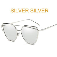Cats Eye Sunglasses 6627 Sliver