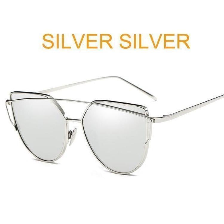 Cats Eye Sunglasses 6627 Sliver