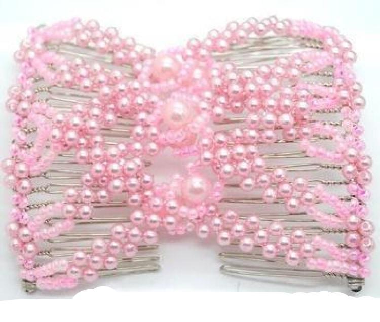 Magic Elastic Hair Comb Pink