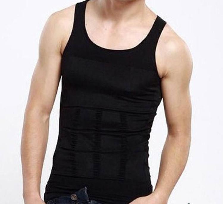 Mens Body Slimming Vest Black / L
