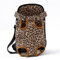 Pet Carrier Dog Front Chest Backpack Leopard / S
