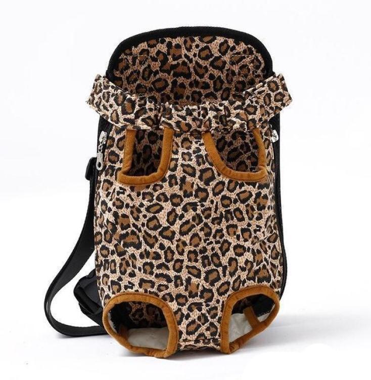 Pet Carrier Dog Front Chest Backpack Leopard / S