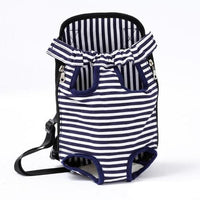 Pet Carrier Dog Front Chest Backpack White Stripe / S
