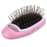 Portable Ionic Hair Brush Pink