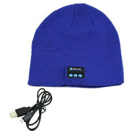 Unisex Wireless Bluetooth Beanie Hat Blue