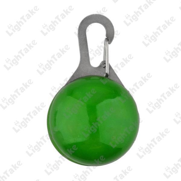 Flashing Led Dog Collar Pendant Clip Light Green / As Picture Show