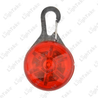 Flashing Led Dog Collar Pendant Clip Light Red / As Picture Show