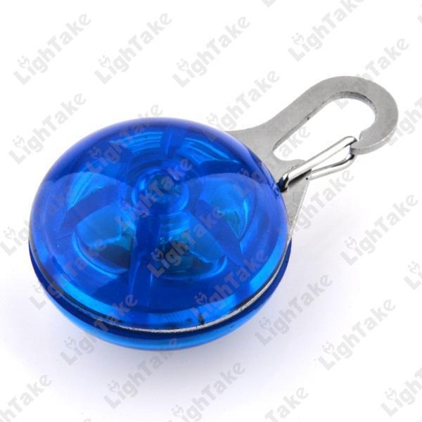 Flashing Led Dog Collar Pendant Clip Light Blue / As Picture Show