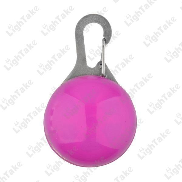 Flashing Led Dog Collar Pendant Clip Light Pink / As Picture Show