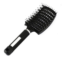 Detangler Bristle Nylon Hairbrush Black