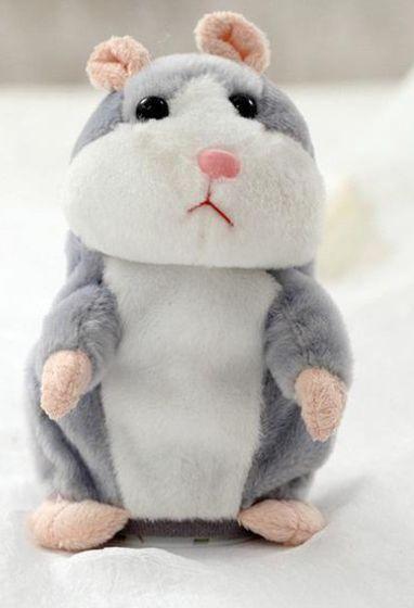 The Talking Hamster Plush Toy Gray